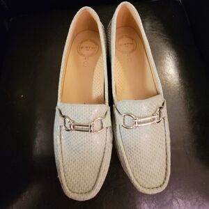 Wirth Womens Genuine Leather Loafers Size 41 (US 10/10.5) Nuetral Mint Color